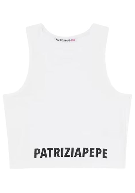 Canotta bambina bianca in viscosa Patrizia Pepe | 7M0808/MABIANCO